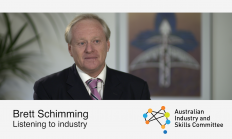 "A still from the video &lsquo;AISC Leader: Brett Schimming - Listening to industry&rsquo;."