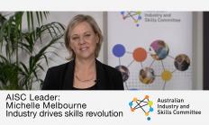 "A still from the video &lsquo;AISC Leader - Michelle Melbourne - Industry drives skills revolution&rsquo;."