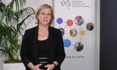 "A still from the video &lsquo;AISC Leader - Michelle Melbourne - Emerging skills needs&rsquo;."