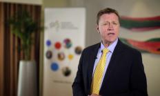 "A still from the video &lsquo;John Pollaers - Language, Literacy and Numeracy in VET Reform&rsquo;."