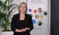 "A still from the video &lsquo;AISC Leader - Michelle Melbourne - Research priorities for AISC&rsquo;."